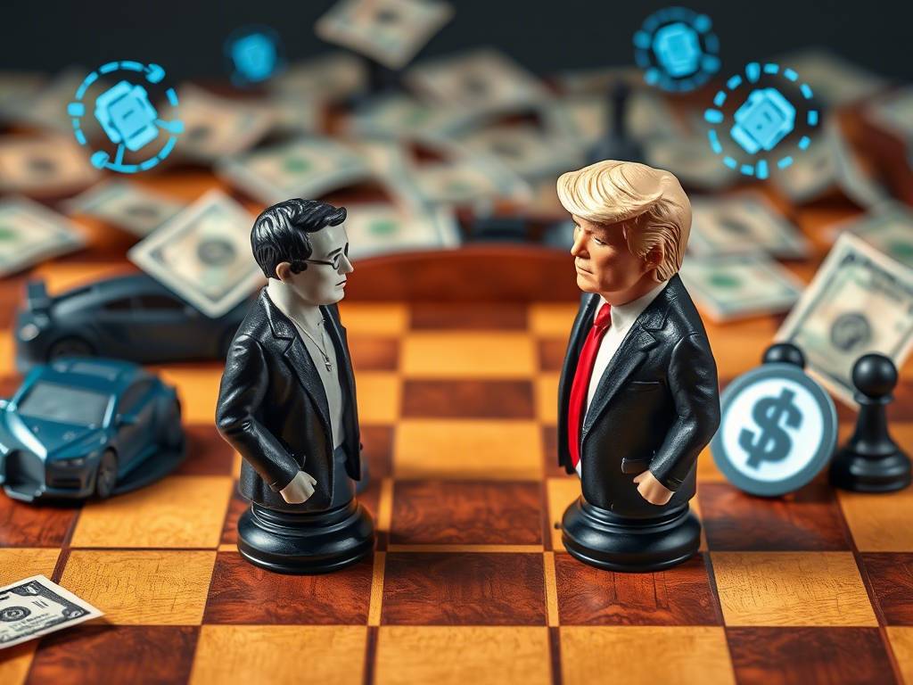 Trump and Musk figurines