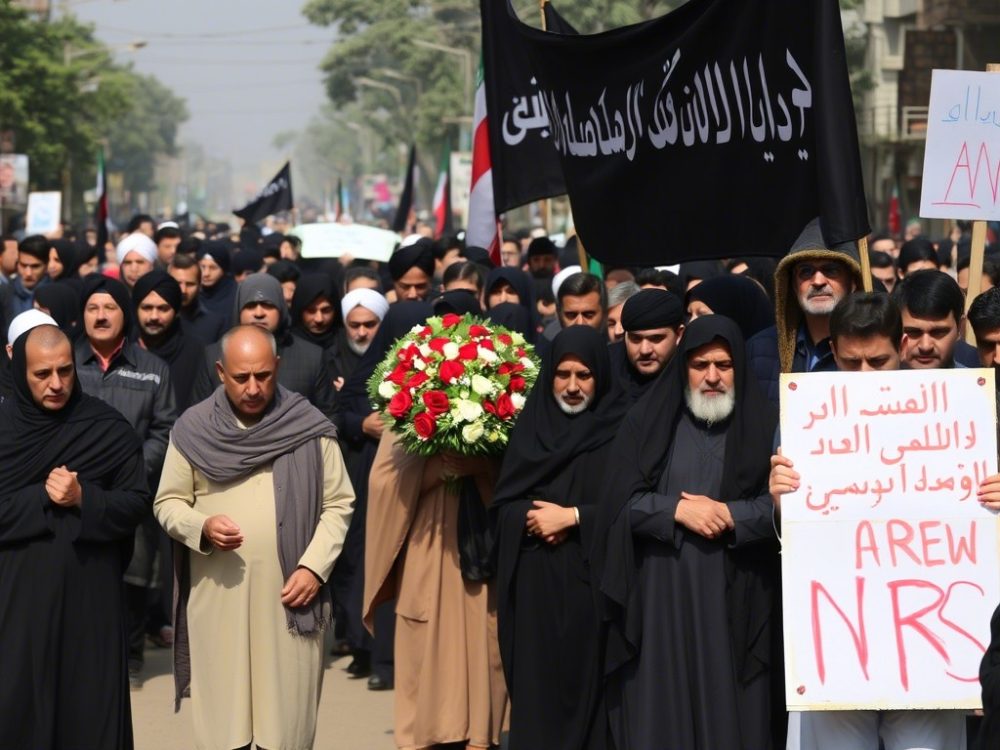 traditional Iranian funeral procession
