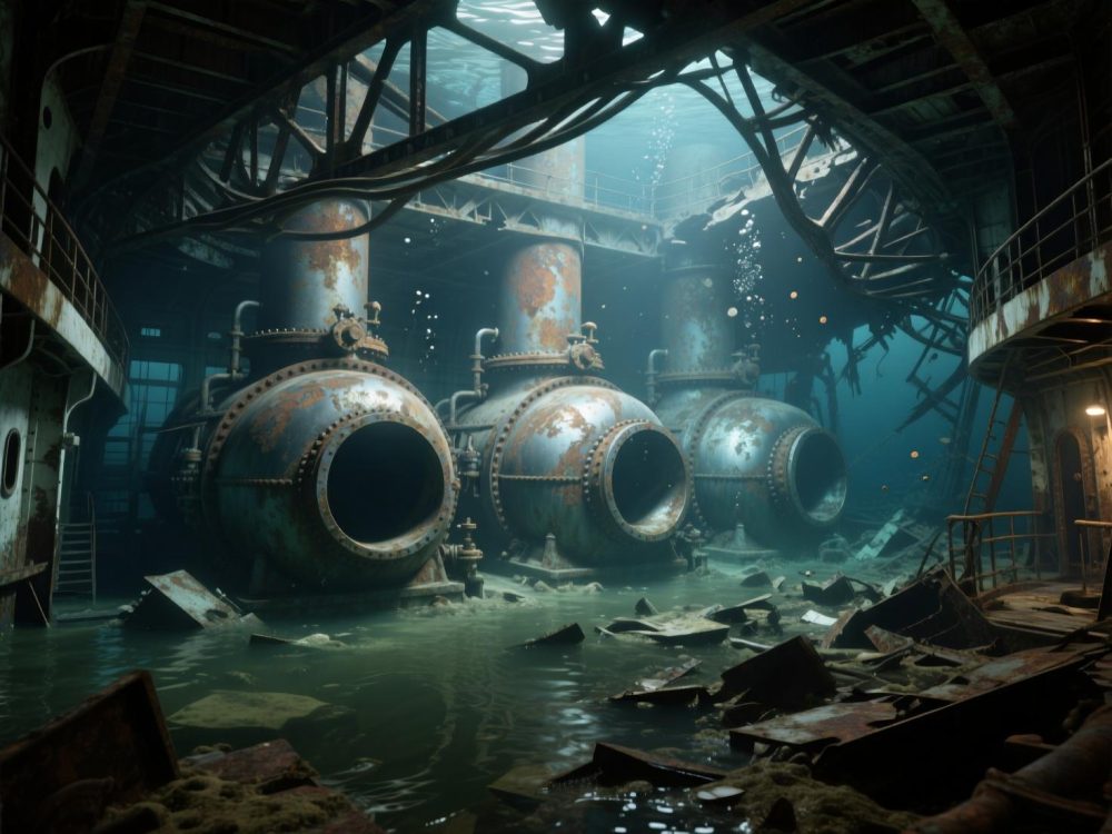 Detailed view of Titanics boiler room